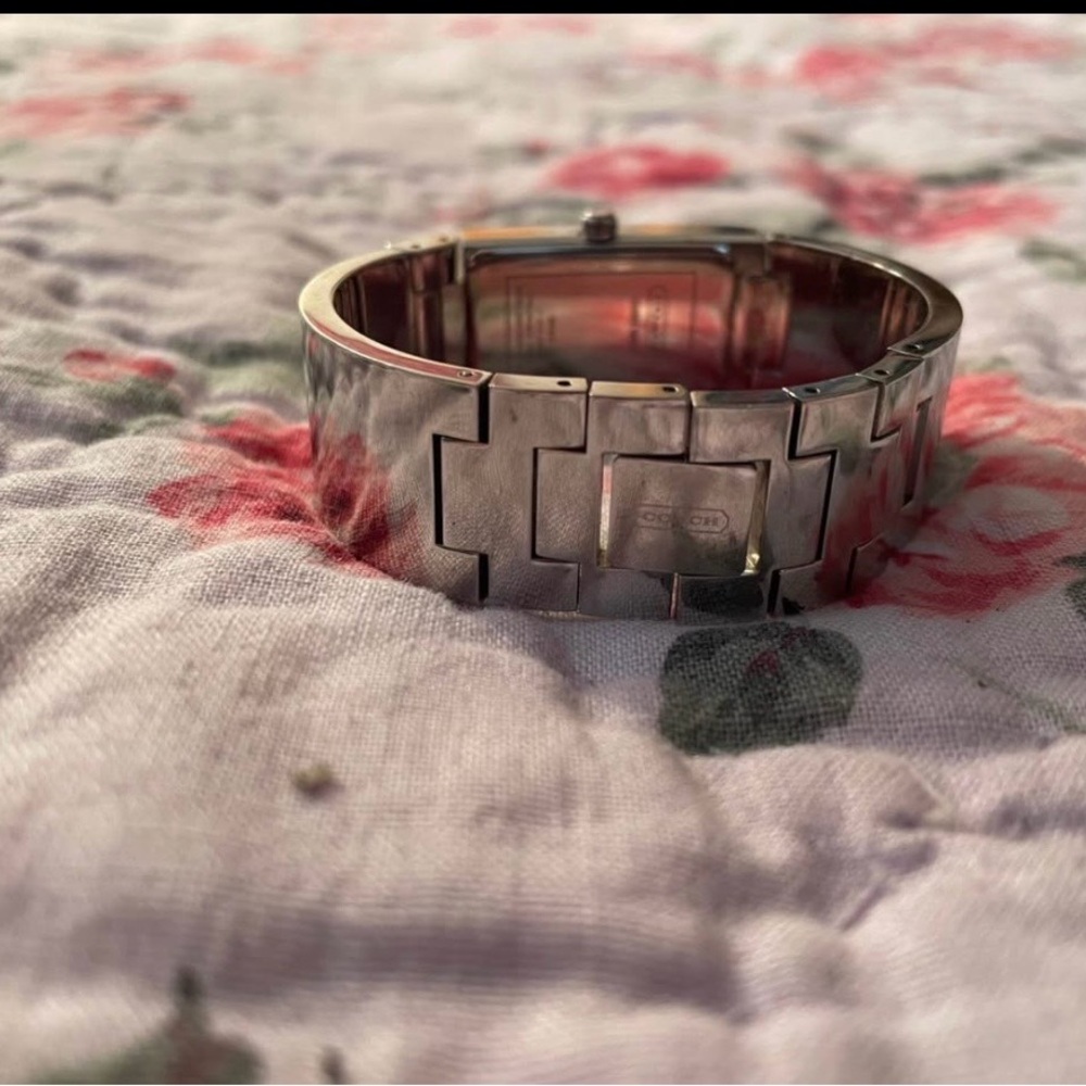 Coach Silver Rectangular Watch - Picture 2 of 3